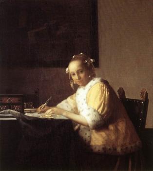 Johannes Vermeer : A Lady Writing a Letter